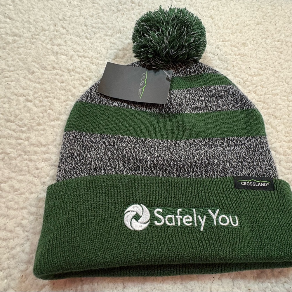 Green and Gray Beanie | NEW